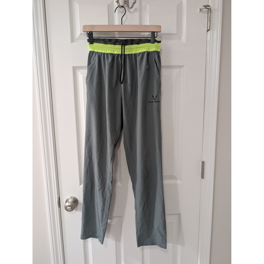 Wild Squat Mens Premium Track Pants, Large, Performance Athletic Wear, Gray